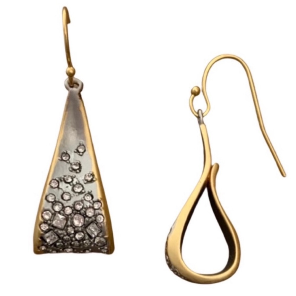 ALEXIS BITTAR • Ribbon Curl Loop Crystal Encrusted Earrings - Picture 5 of 8